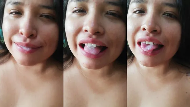 Putita sexy con creampie en la boca